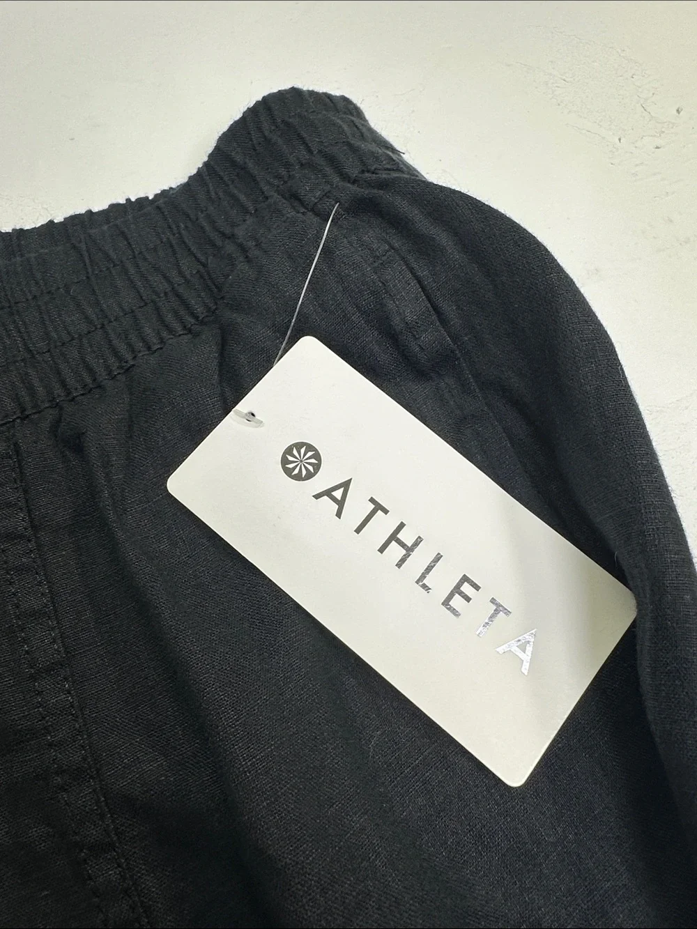 Athleta Retreat Black Linen Ankle Pants, New with Tags, Women's Size XL NWT - Picture 4 of 5